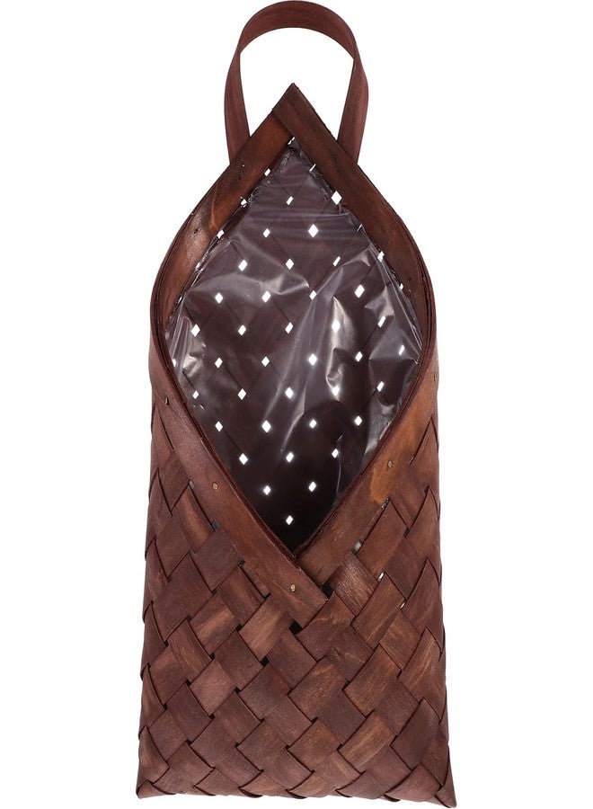 RORPOIR Rustic Wall Hanging Woven Basket for Decorative Arrangements and Versatile Storage Woven Storage Basket for Home Kitchen Bathroom Vegetable Flower Fruit Decor and Organizing - Image 1
